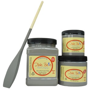 Hurricane Gray - Dixie Belle  Chalk Mineral Paint. Grey Chalk Paint Furniture Decor, Wood, Metal, Glass, Ceramic, Fabric, or Cabinet Paint.