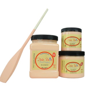 Dixie Belle Apricot Chalk Mineral Paint. Peach Chalk Paint Furniture, Decor, Wood, Metal, Glass, Ceramic, Fabric, or Cabinet Paint.
