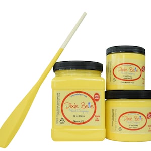 Daisy Dixie Belle  Chalk Mineral Paint. Yellow Chalk Paint Furniture, Decor, Wood, Metal, Glass, Ceramic, Fabric, or Cabinet Paint.