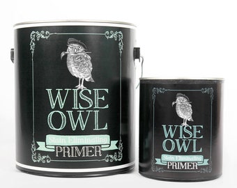 Wise Owl Stain Eliminating Primers White Primer Clear Primer Grey Primer  Dark Grey Primer Wood Tannins Sealer 32 oz
