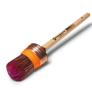 Staalmeester Original Series # 45 Oval Brush - Fusion Mineral Paint Brush 48mm  Brush Soap Gift With Purchase - DIY Furniture Painting Brush
