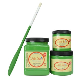 Dixie Belle Evergreen Chalk Mineral Paint. Green Chalk Paint Furniture, Decor, Wood, Metal, Glass, Ceramic, Fabric, or Cabinet Paint.