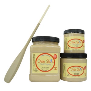 Dixie Belle Putty Mineral Paint. Taupe Yellow Chalk Paint Furniture Decor, Wood, Metal, Glass, Ceramic, Fabric, or Cabinet Paint.