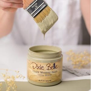 Olive Wood - Dixie Belle  Mineral Paint. Light Blue Paint Furniture Decor, Wood, Metal, Glass, Ceramic, Fabric, or Cabinet Paint.