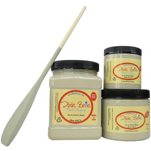 Dixie Belle Dried Sage Chalk Mineral Paint. Grey Chalk Paint Furniture, Decor, Wood, Metal, Glass, Ceramic, Fabric, or Cabinet Paint.