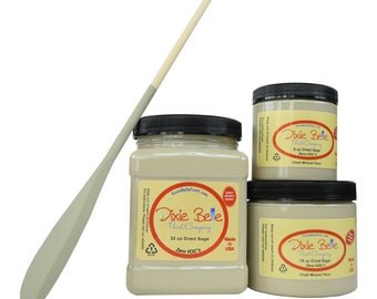 Dixie Belle Dried Sage Chalk Mineral Paint. Grey Chalk Paint Furniture, Decor, Wood, Metal, Glass, Ceramic, Fabric, or Cabinet Paint.