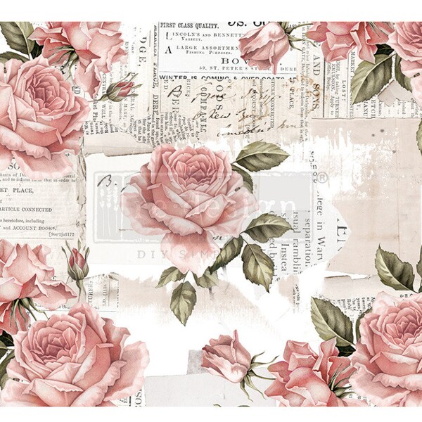 Floral Sweetness Re-Design with Prima Decoupage Tissue Rice Paper Decor, re design with prima, furniture transfers, prima transfers