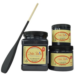 Midnight Sky Dixie Belle  Mineral Paint. Black Chalk Paint Furniture Decor, Wood, Metal, Glass, Ceramic, Fabric, or Cabinet Paint.