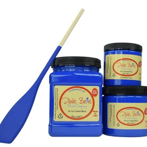Cobalt Blue Dixie Belle  Chalk Mineral Paint. Blue Chalk Paint Furniture, Decor, Wood, Metal, Glass, Ceramic, Fabric, or Cabinet Paint.