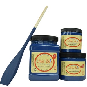 Bunker Hill Dixie Belle  Blue Chalk Mineral Paint. Dark Blue Paint Furniture, Decor, Wood, Metal, Glass, Ceramic, Fabric, or Cabinet Paint.