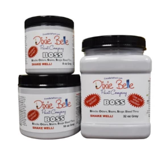 BOSS Dixie Belle Mineral Paint. Grey White Clear Paint Furniture Decor, odor blocker stain bleed through or Cabinet Paint DISCONTINUED