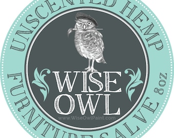 Unscented Hemp- Furniture Salve- Wise Owl Furniture Salve 4oz or 8 oz