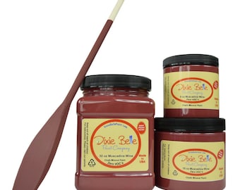 Dixie Belle Muscadine Wine Mineral Paint. Red Chalk Paint Furniture Decor, Wood, Metal, Glass, Ceramic, Fabric, or Cabinet Paint.