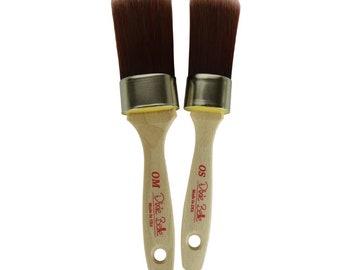 Synthetic Oval Brush - Dixie Belle Paint DBP Synthetic Brushes. Easy Clean Paint Brushes