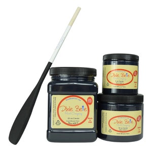 Caviar Dixie Belle  Chalk Mineral Paint. Matte Black Chalk Paint Furniture, Decor, Wood, Metal, Glass, Ceramic, Fabric, or Cabinet Paint.