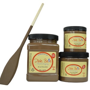 Dixie Belle Chocolate Chalk Mineral Paint. Brown Chalk Paint Furniture, Decor, Wood, Metal, Glass, Ceramic, Fabric, or Cabinet Paint.