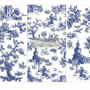 Toile Redesign Decor Small Transfer Redesign by Prima  Floral Transfer DIY Furniture Image Transfer rub on image transfer