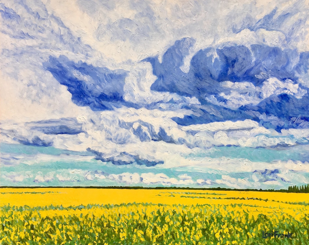Oh Amazing Skies, Canola Field, Camrose Alberta, Canadian Art