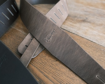 Horween Chromexcel Leather Guitar Strap - Natural
