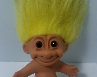Russ Naked Troll Doll Vintage Yellow Hair