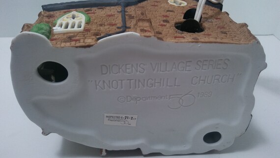 Christmas Village Dept 56 1989 Lighted Knotting Hill Church 55824