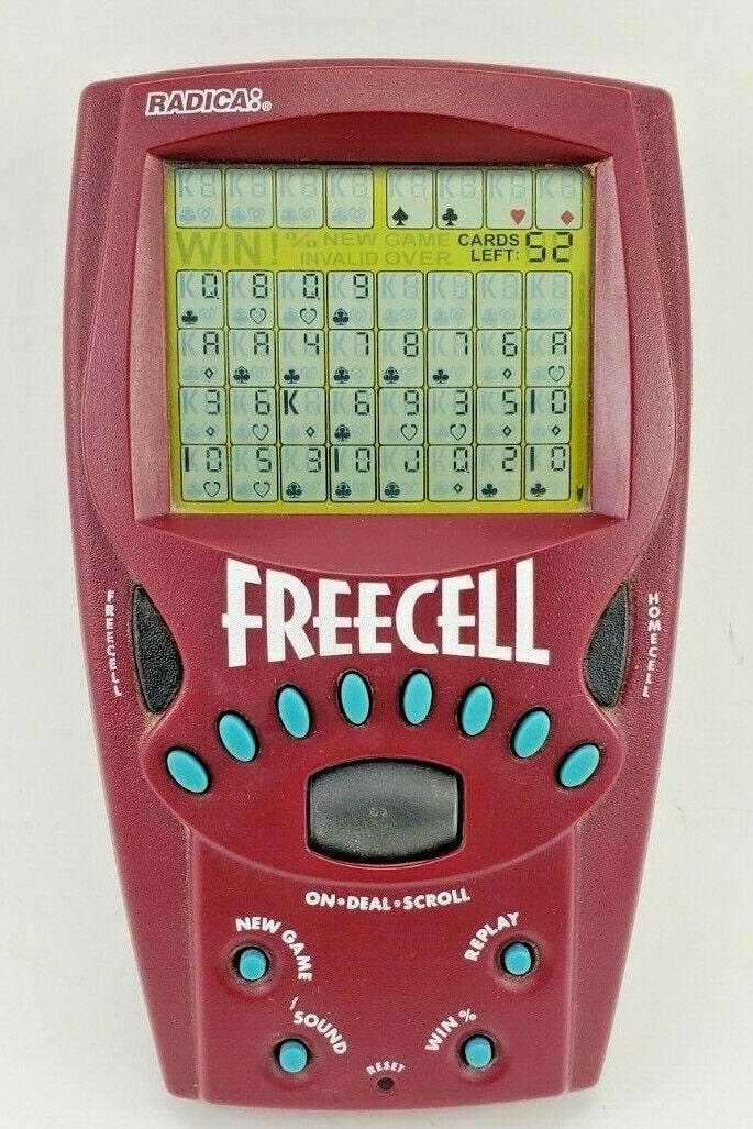 Solitaire Handheld Game Vintage Free Cell Radica Electronic