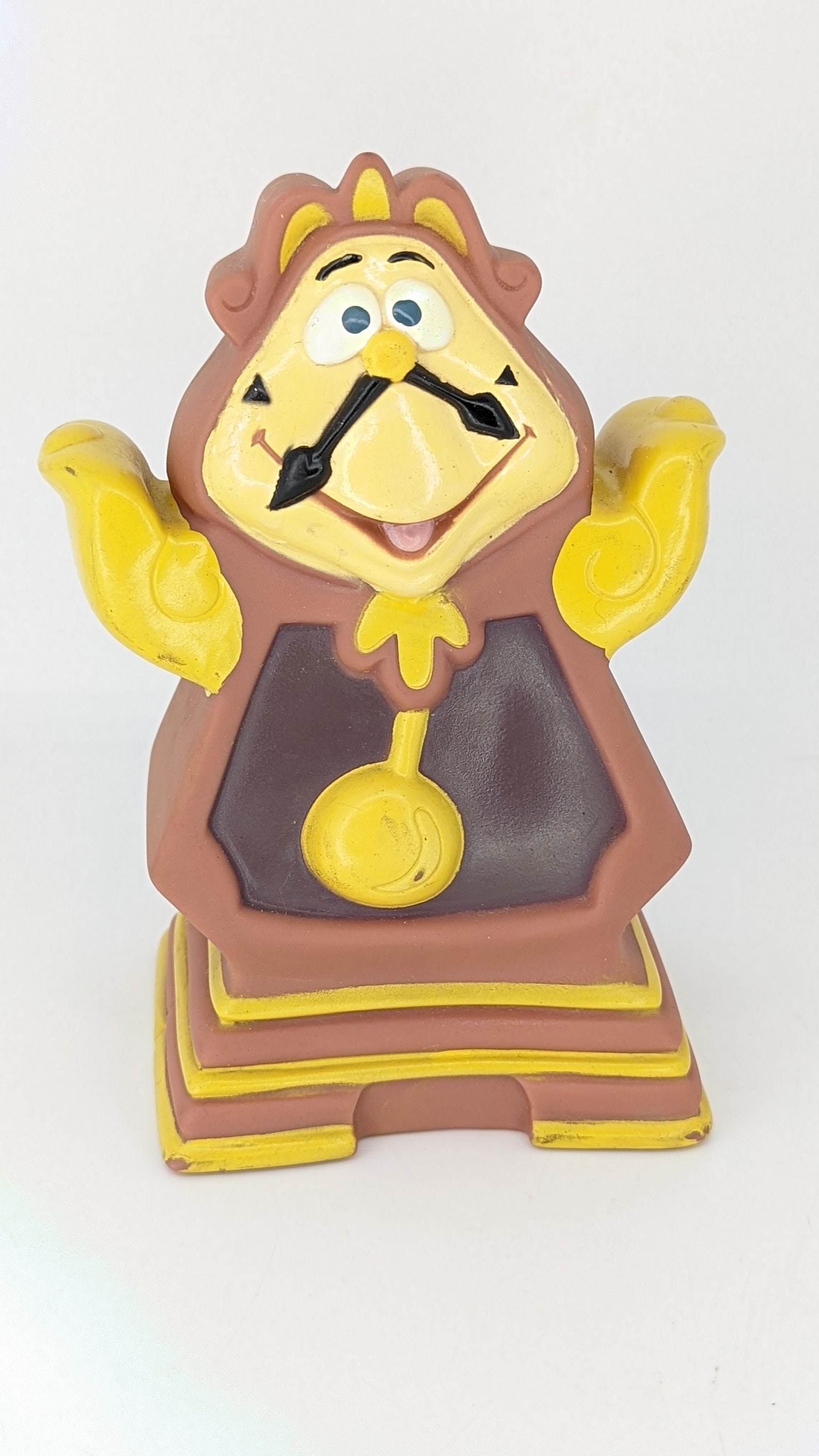Beast Castle ミニチュア　正規品　ディズニー　レア　陶器 Vintage DISNEY BEAUTY and the BEAST Pizza Hut Cogsworth 1992 - Etsy