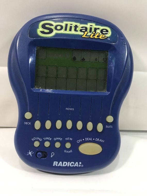 handheld solitaire game with light