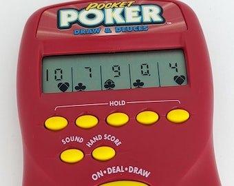 Radica Pocket Poker Hand Held Game Electronic Battery Operated