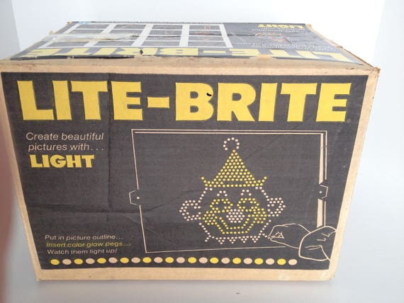 Vintage Lite Brite Toy Milton Bradley With Blank Refill Sheets 