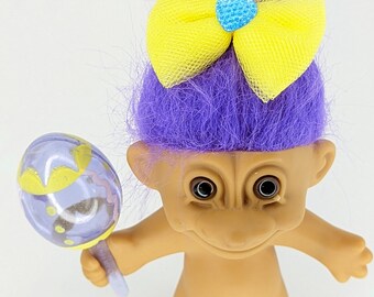 Troll doll Russ Easter Bunny Spring OOAK Purple Hair