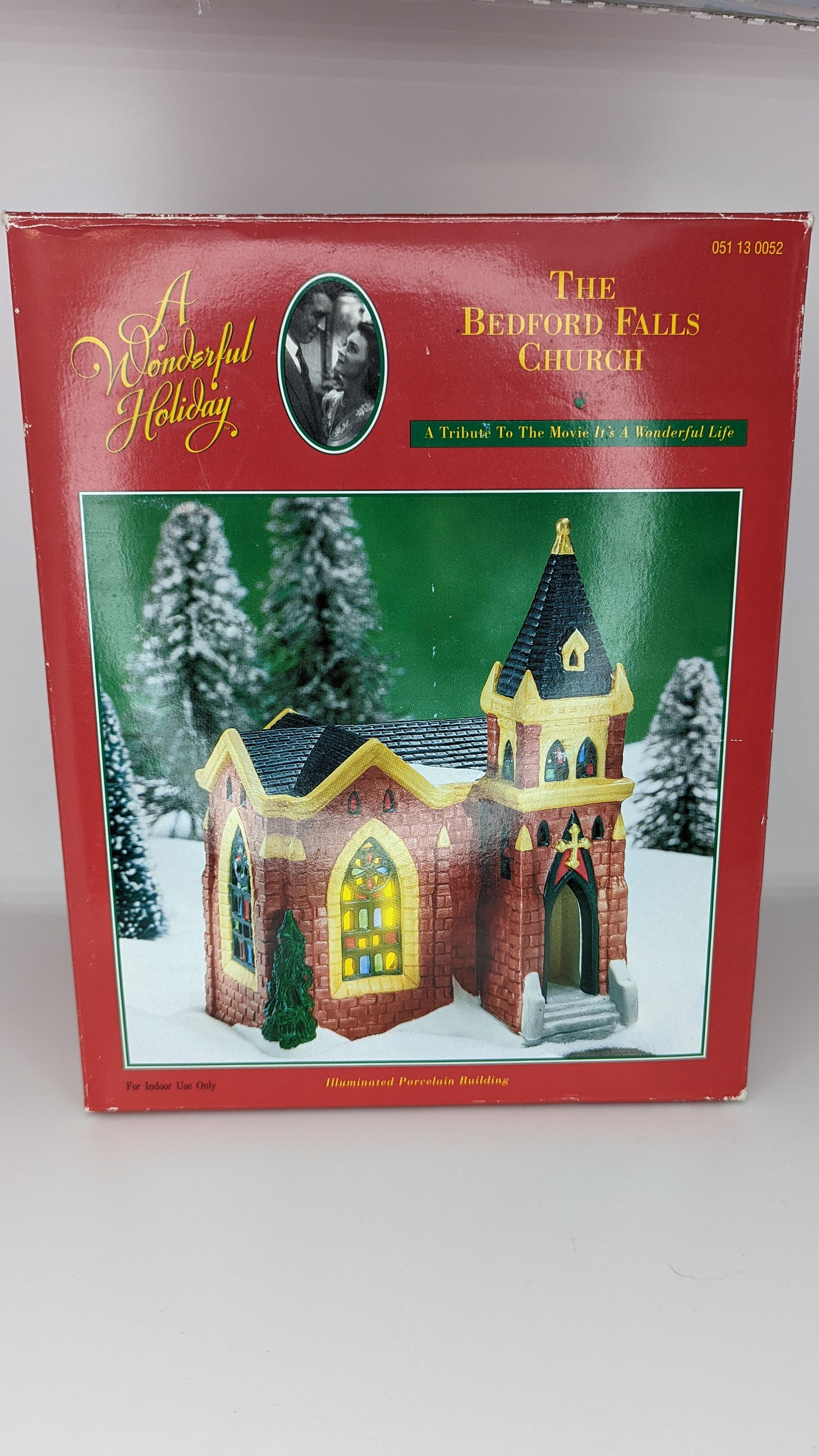 Vintage Its a Wonderful Life Church Chapel Christmas Village