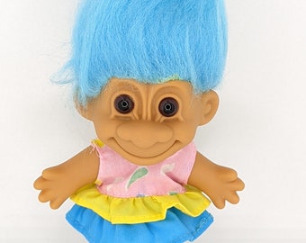 Russ Troll Doll Vintage Girl In party Dress 5 inches new