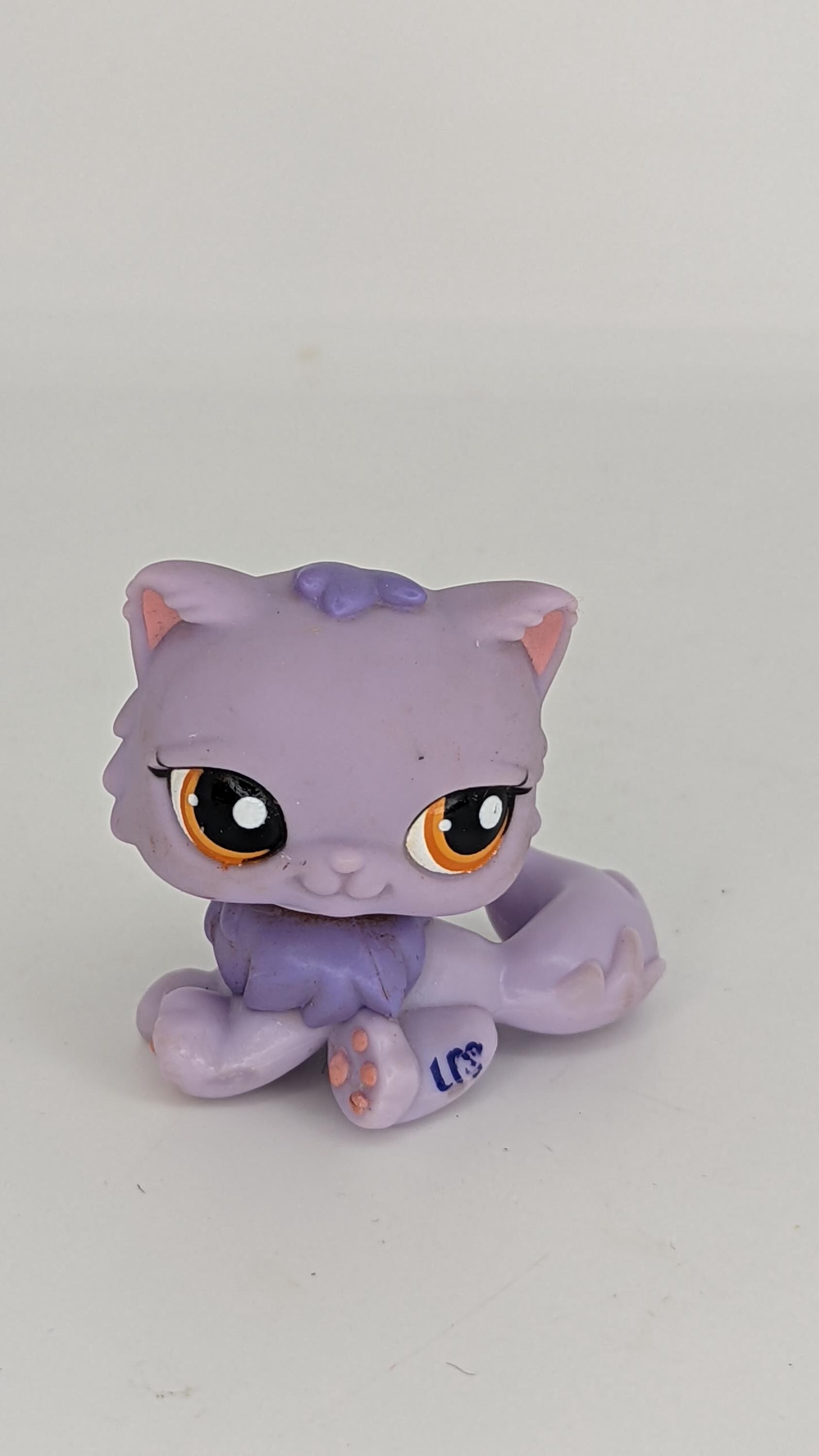 Vintage Authentic LPS 1771 Purple Persian Cat Kitten Littlest Pet