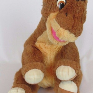 Vintage Plüsch Gund kleiner Fuß Dinosaurier Stofftier