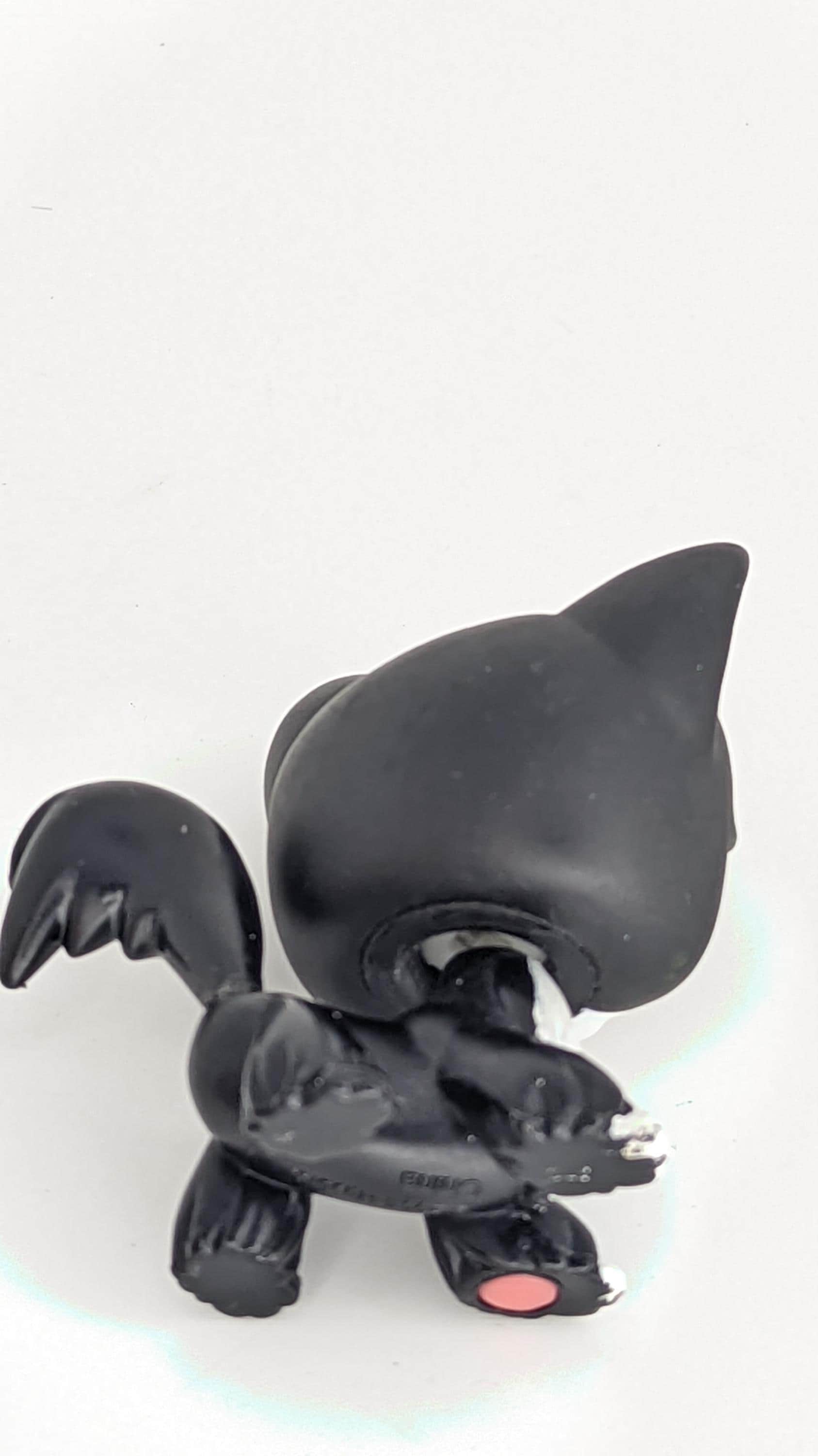AUTHENTIC Littlest Pet Shop LPS Short Hair Cat #55 Black and White ...