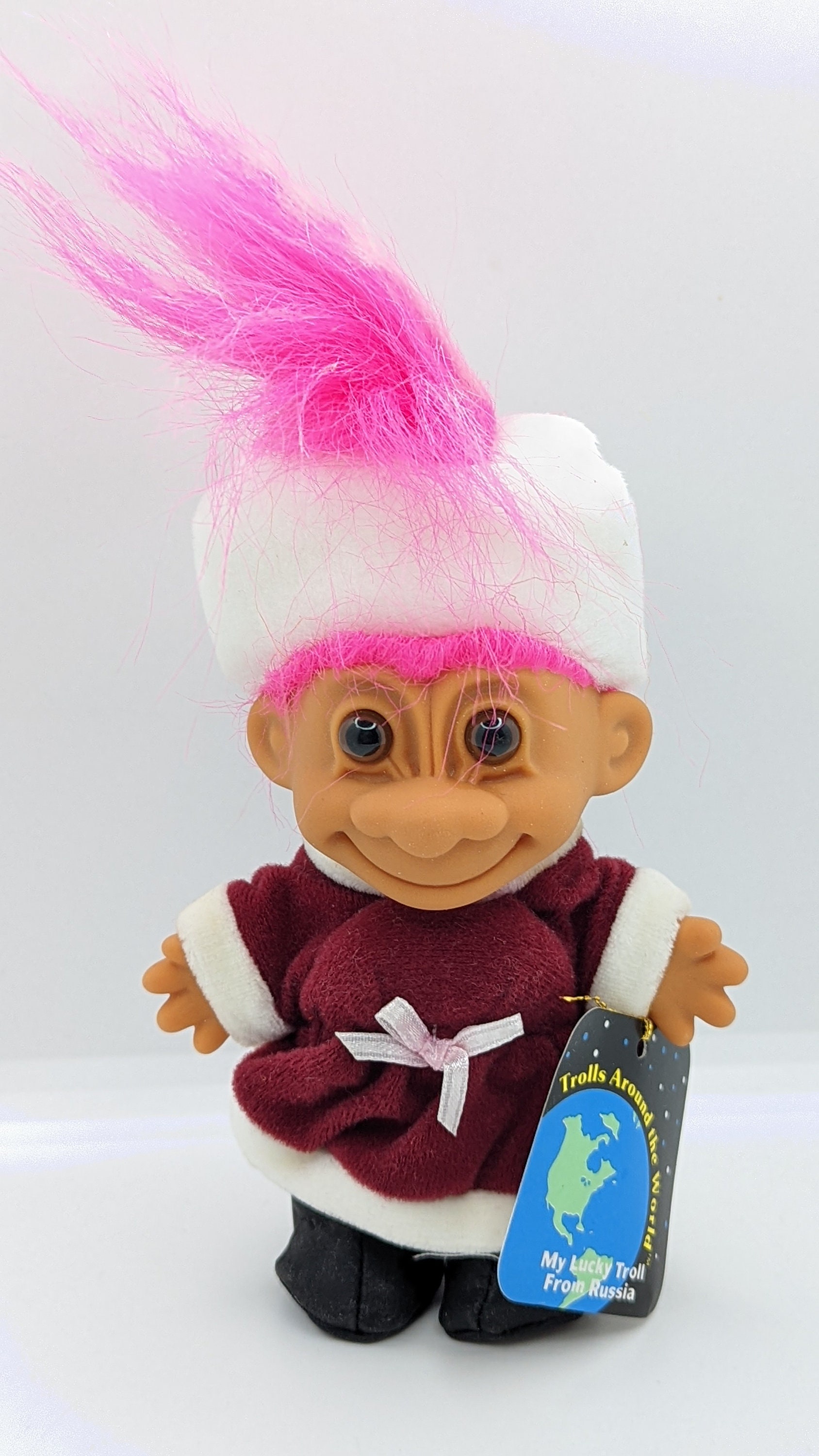 Troll doll Russ Winter Girl New Purple Hair new