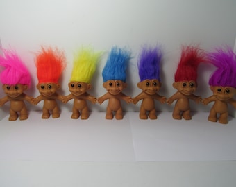 Russ Troll Dolls Vintage Retro Crazy Wild Hair