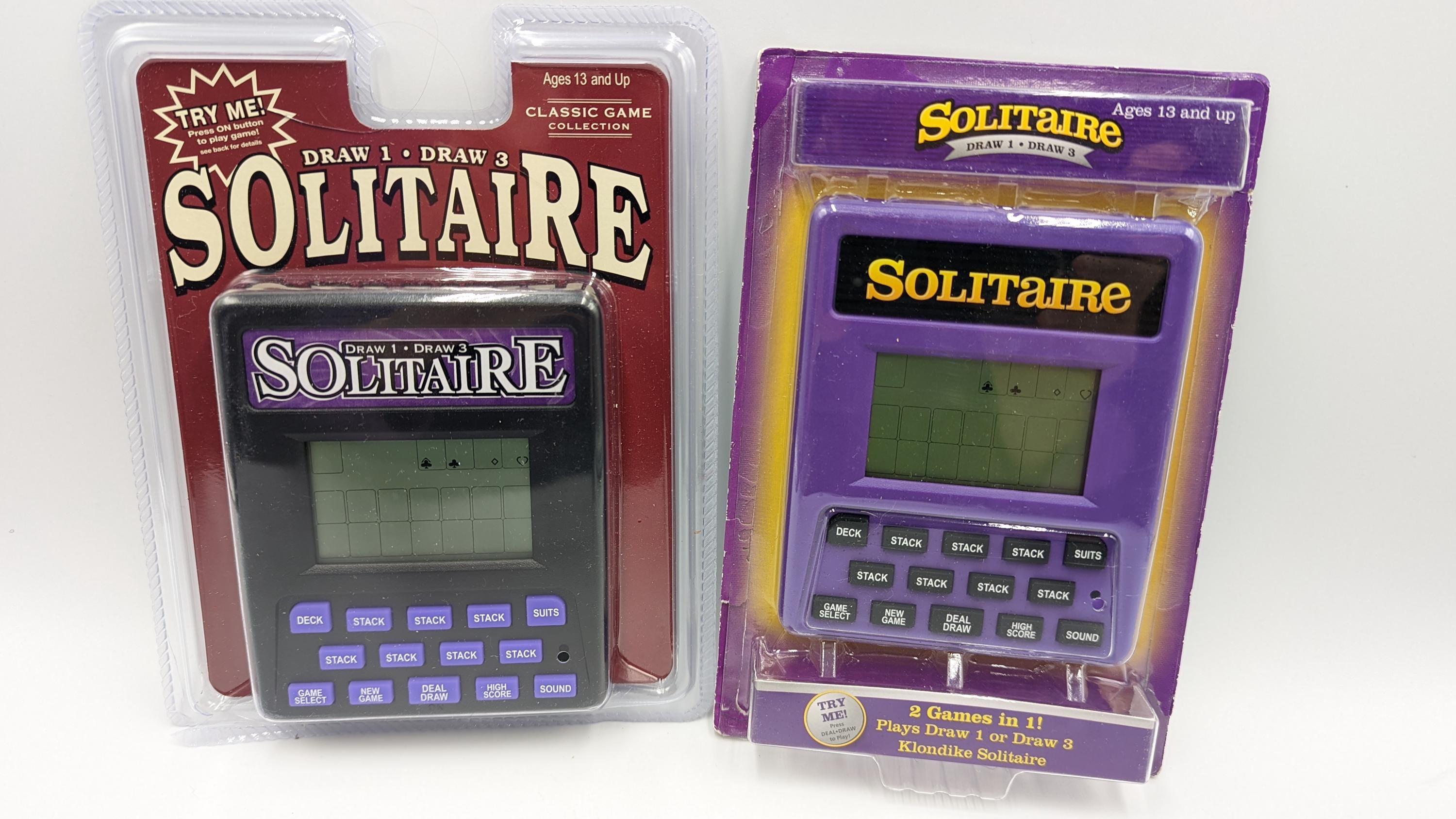 Solitaire Portable Solitaire Handheld Game Pair New Pack Works - Etsy