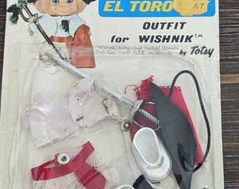 Troll Doll barrage Totsy scandia Uneeda Wishnik des années 1960 3 pouces ensemble de vêtements tenue