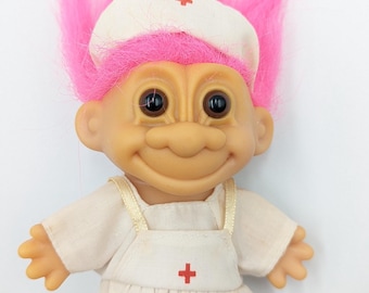 トロール人形 ヴィンテージ ラス レインボー グッドラック 3