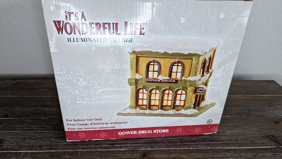 The Gower Drugstore & Soda Fountain Christmas Village Bedford