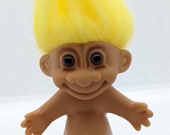 Troll doll Russ Yellow Hair Retro Vintage Old