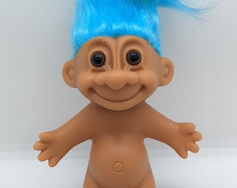 Russ Troll Doll Vintage 5&quot; blue Collectible