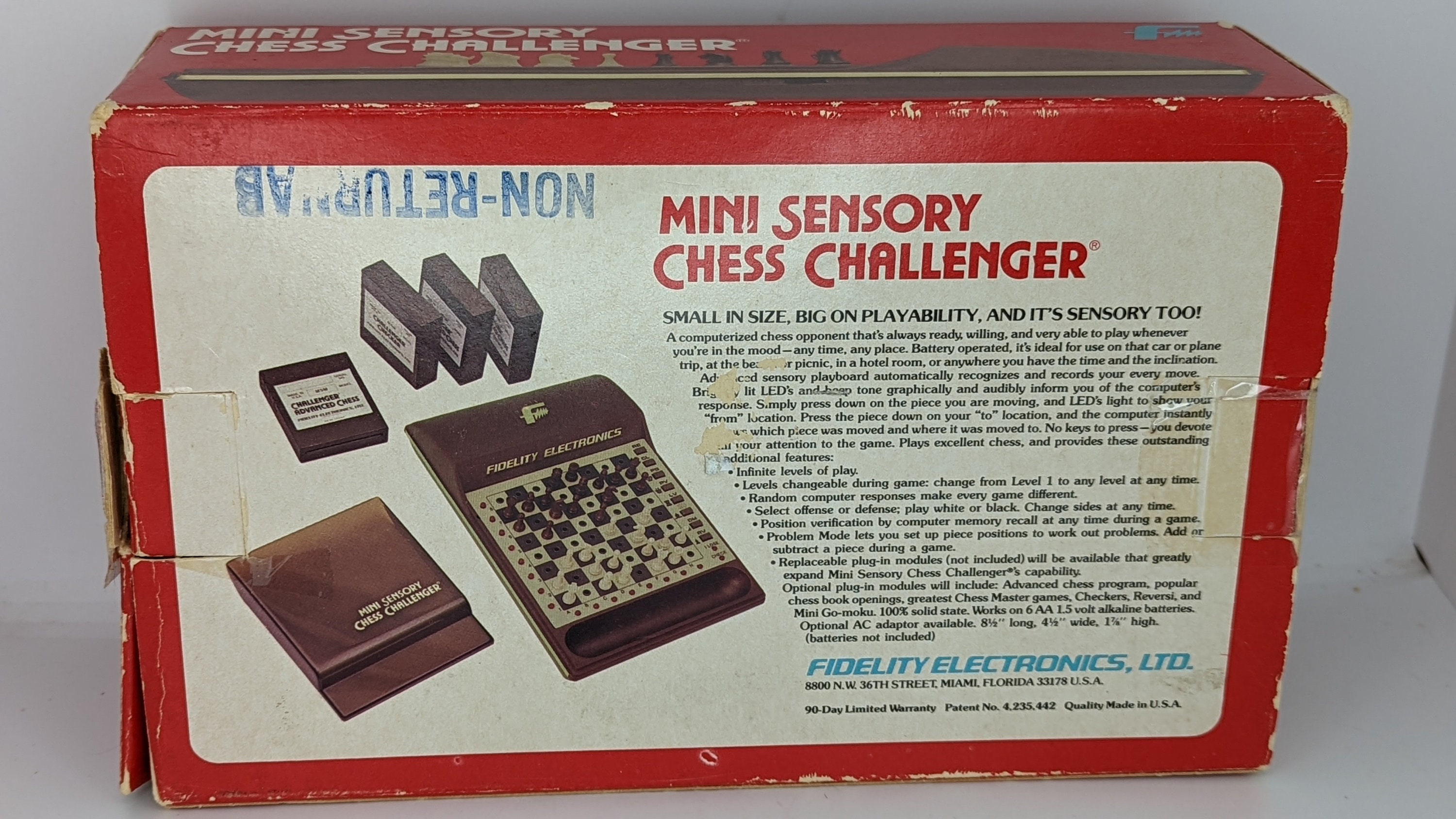 Vintage Sensory Chess Challenger 9 Fidelity Electronics Chess Board