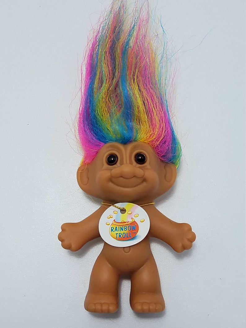 Russ Troll Doll Rainbow Hair 3 inches | Etsy