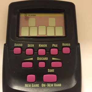 Gin Handheld Electronic 1995 Radica Gioco testato funzionante
