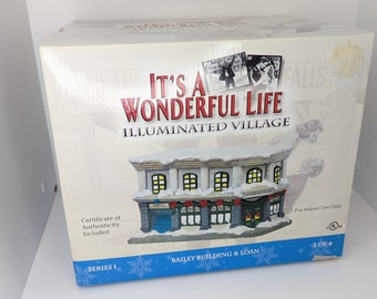 It's a Wonderful Life Village Christmas Iawl Enesco BEDFORD FALLS