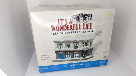 It's a Wonderful Life Village Christmas Iawl Enesco BEDFORD FALLS