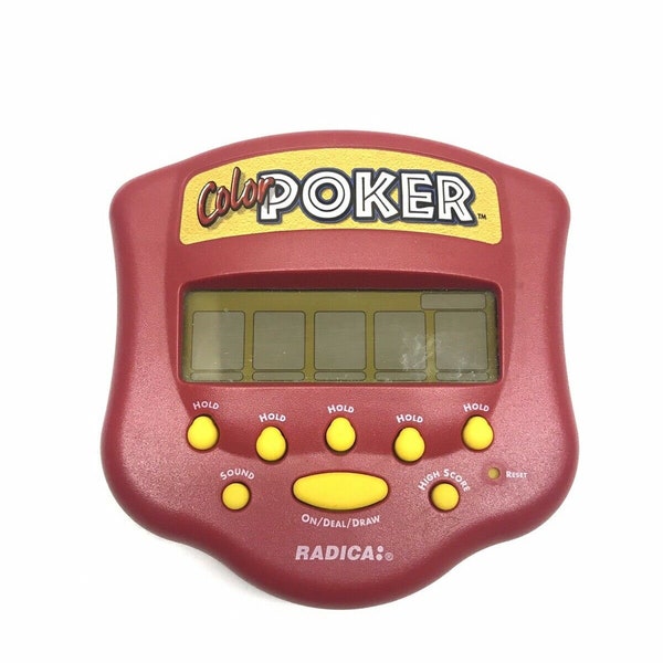 Poker Radica Color Vintage Electronic Handheld Game